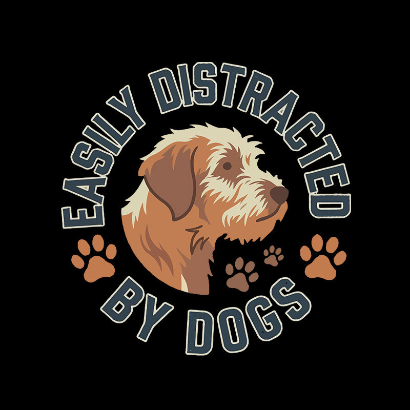 Easily Distracted By Dogs Geek T-Shirt