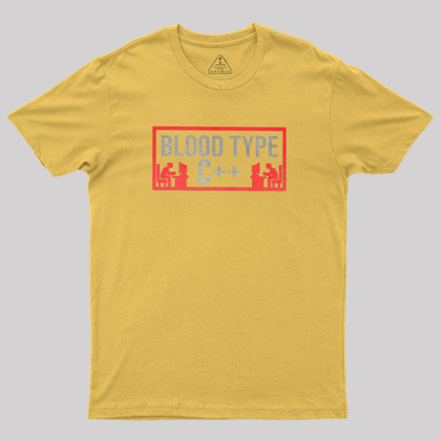 Blood Type C++ Geek T-Shirt