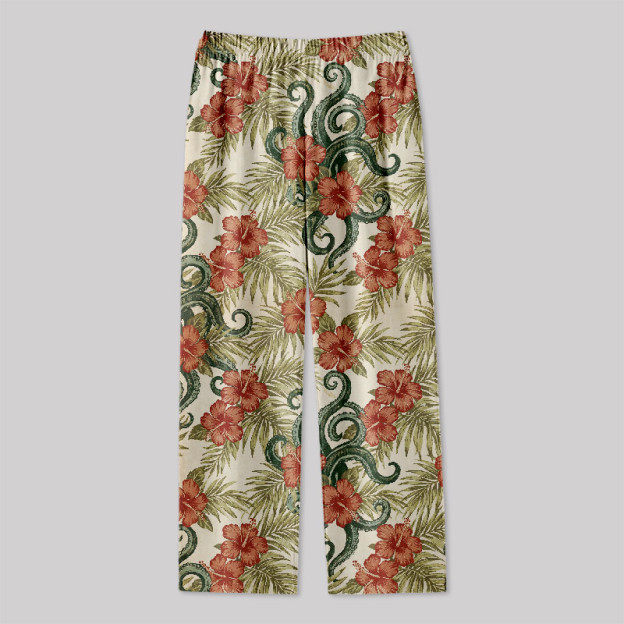 Tropical Snake Geek Loungewear Pants
