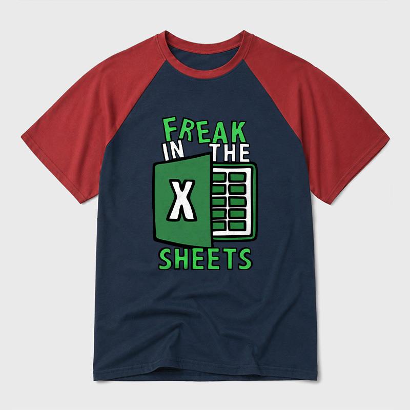 Freak In The Sheets Geek Retro Raglan T-Shirt