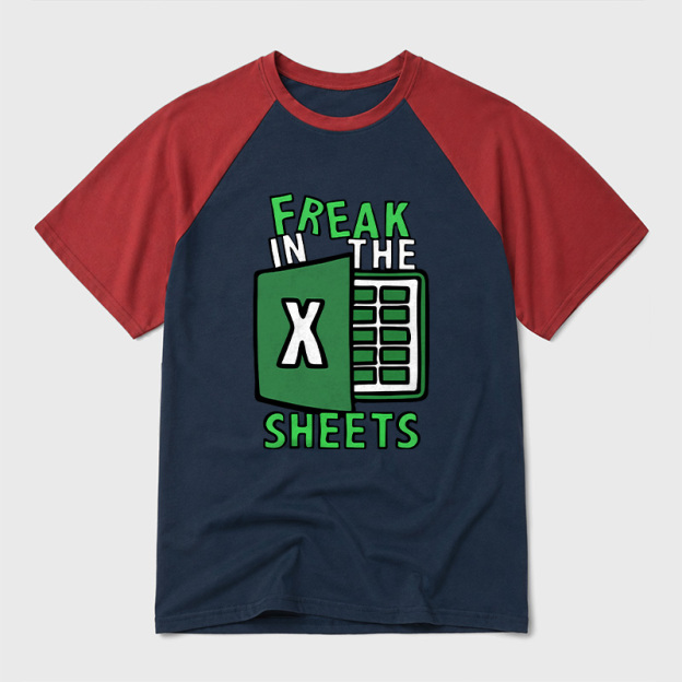 Freak In The Sheets Geek Retro Raglan T-Shirt