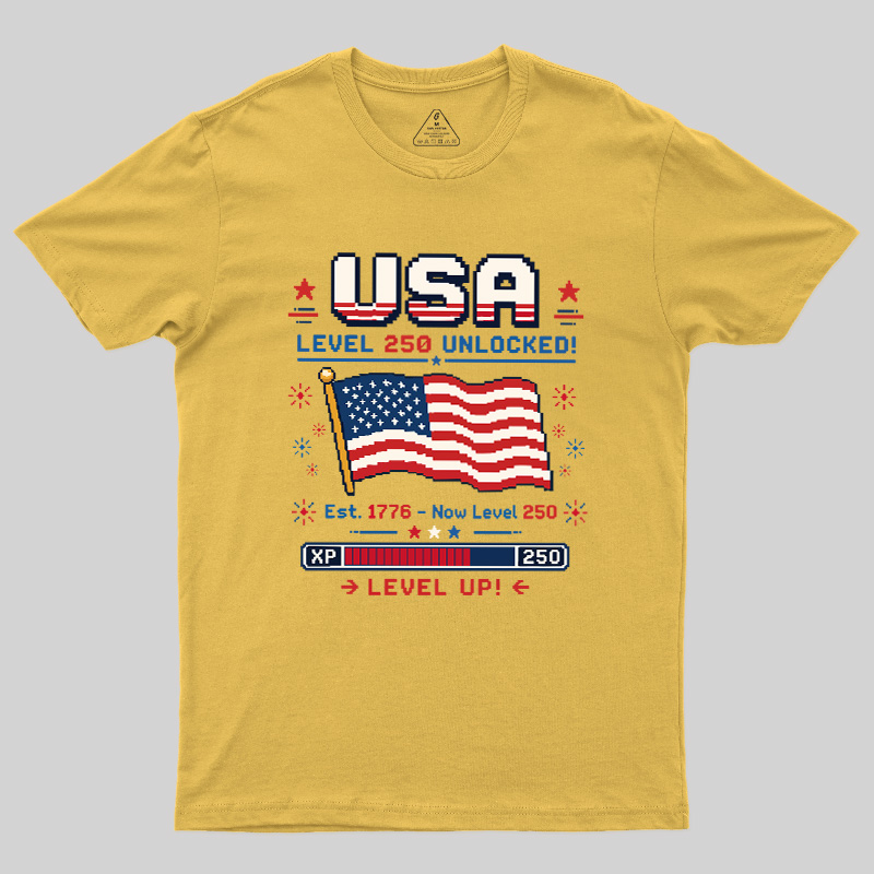 USA Level Up Geek T-Shirt