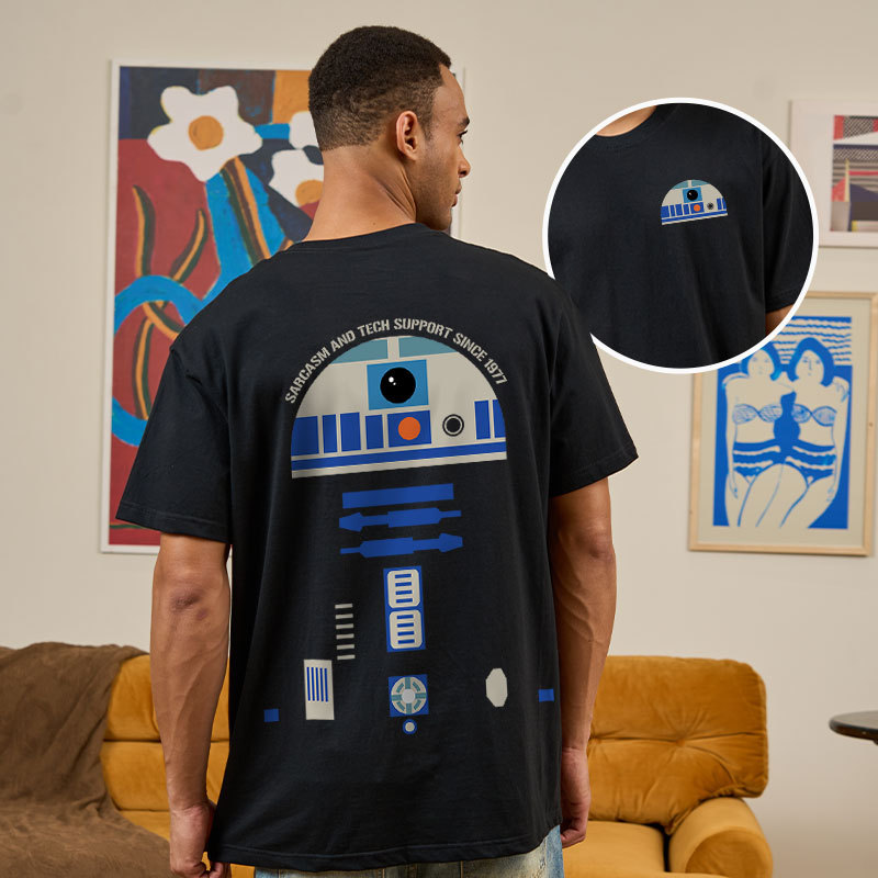 Galactic Tech Support Front and Back Printing Geek T-Shirt