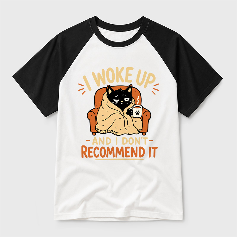 I Woke Up And I Don't Recommend It Geek Retro Raglan T-Shirt