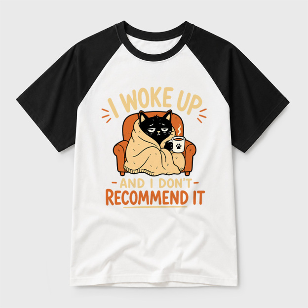 I Woke Up And I Don't Recommend It Geek Retro Raglan T-Shirt