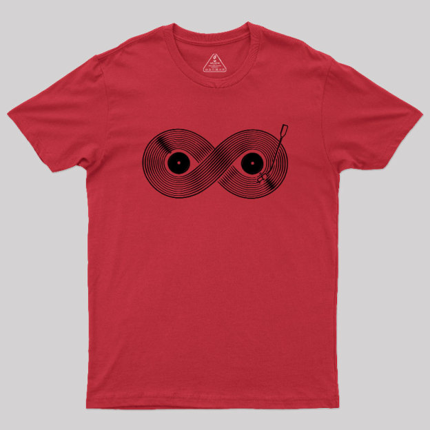 Retro Black Records Infinite Music Lover Geek T-Shirt