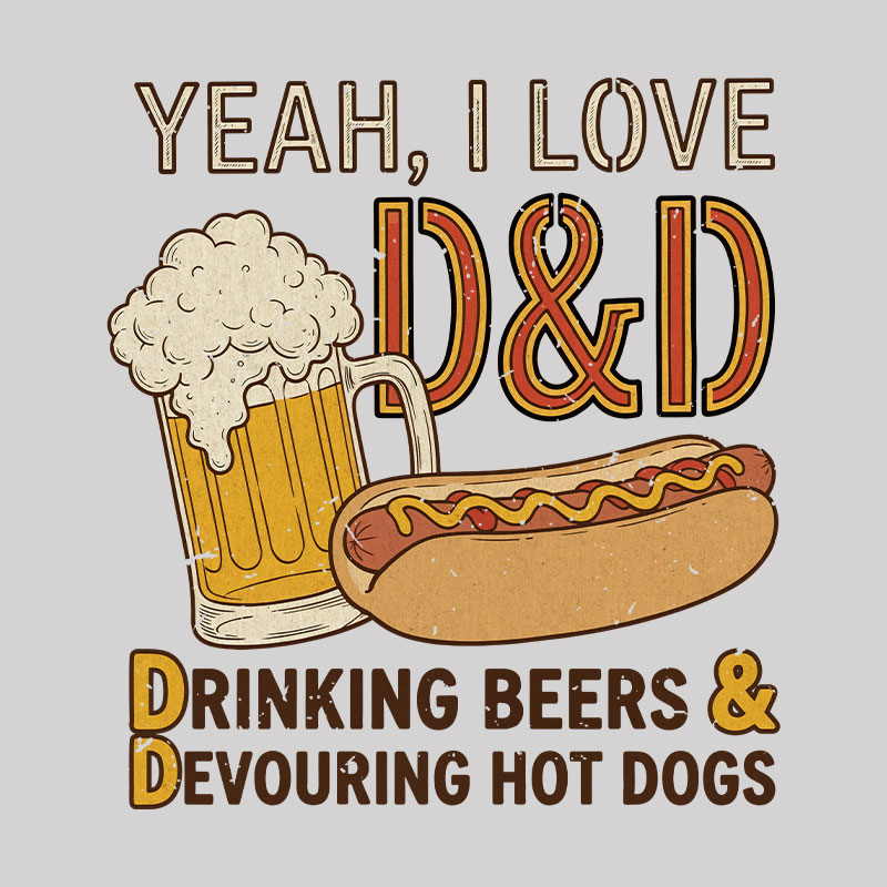 Drinking Beer Devouring Hot Dogs Geek T-Shirt