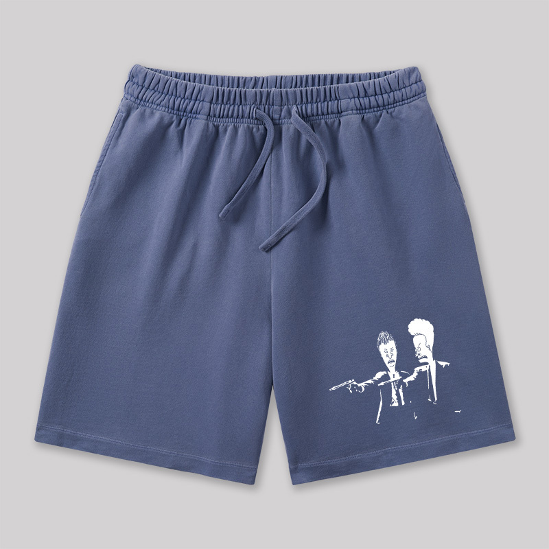 Beavis And Butthead Pulp Fiction Geeky Washed Shorts