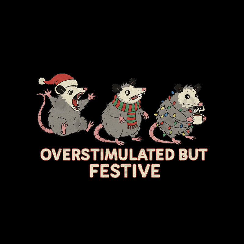 Overstimulated but Festive Geek T-Shirt