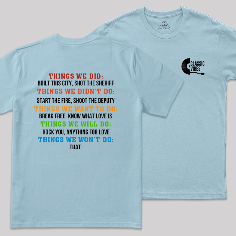 Classic Vibes Front and Back Printed Geek T-Shirt