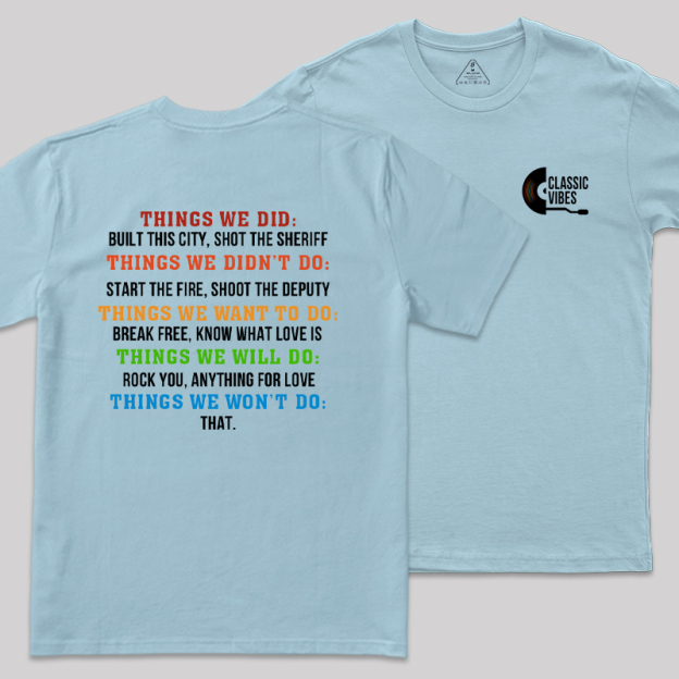 Classic Vibes Front and Back Printed Geek T-Shirt