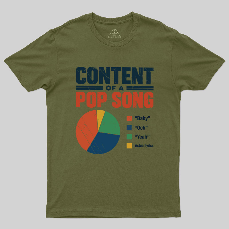 Content Of A Pop Song Geek T-Shirt