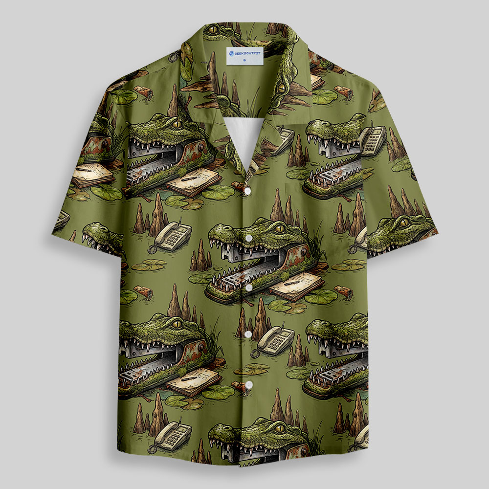The Crocodile Stapler Button Up Pocket Shirt