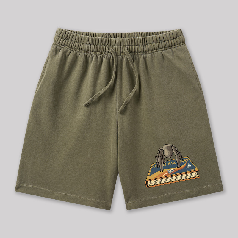 Funny Rocky Geeky Washed Shorts