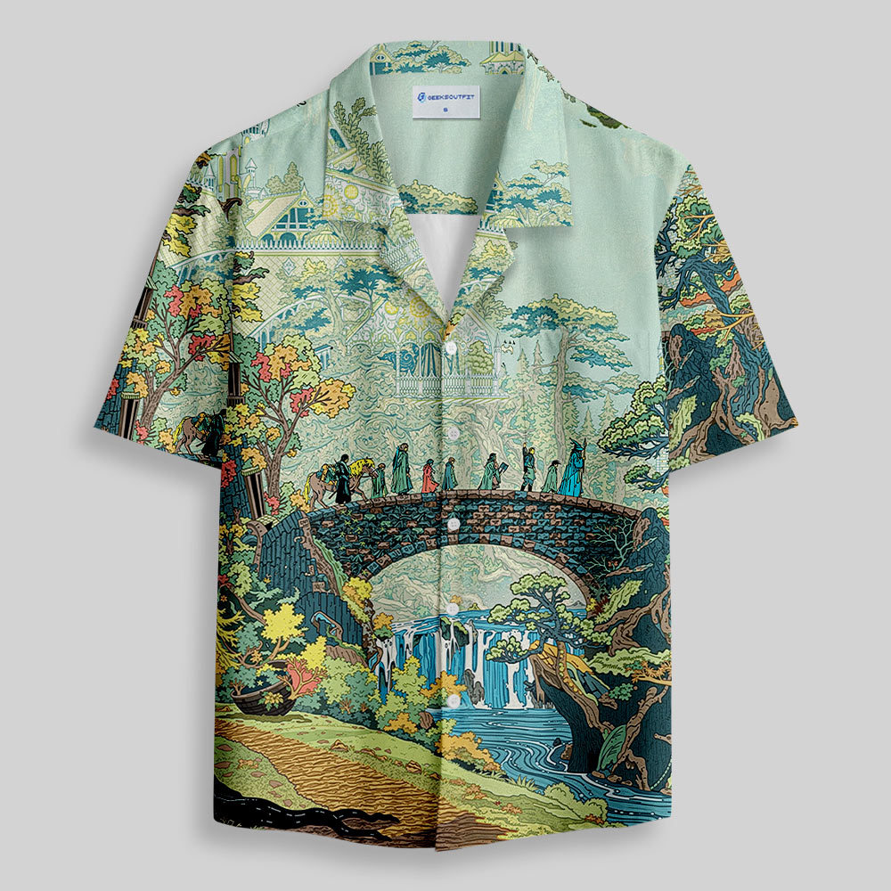 Hiking Club Scifi Button Up Pocket Shirt
