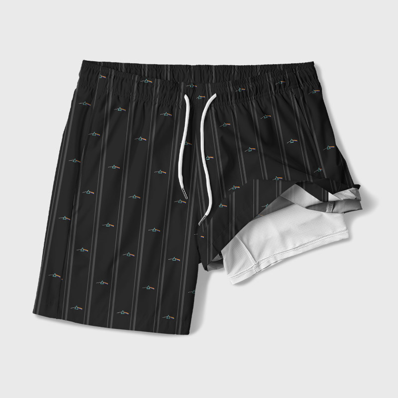 The Dark Side of 8-Bit Geek Hawaiian Swim Trunks