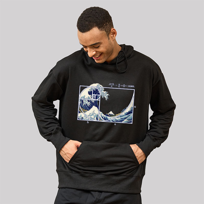 The Great Fibonacci Wave Hoodie