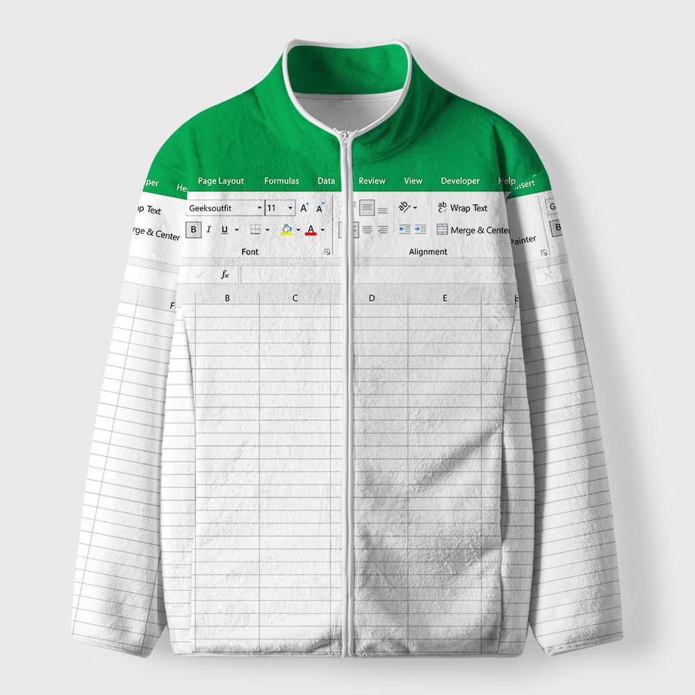 Excel Funny Geek Polar Fleece Full-Zip Jacket