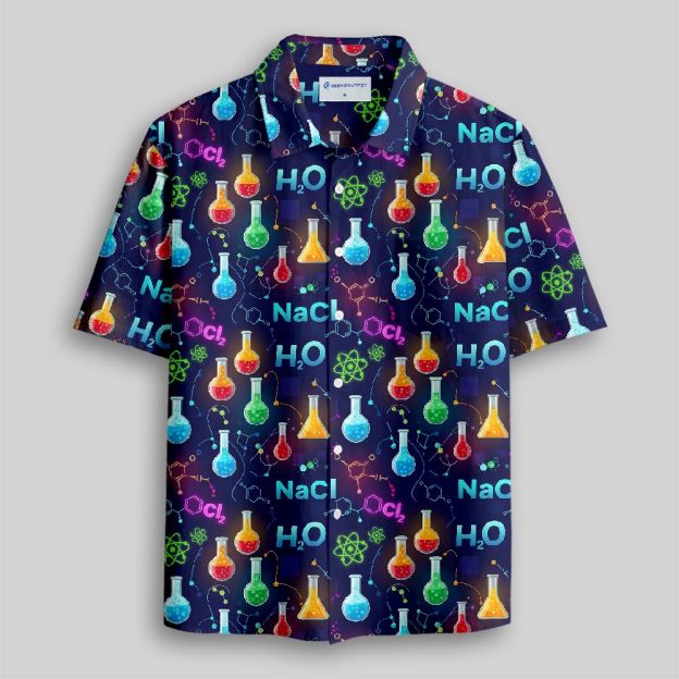 Chemistry Night Delight Button Up Pocket Shirt