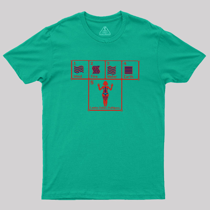 Wind Fire Water Earth Geek T-Shirt