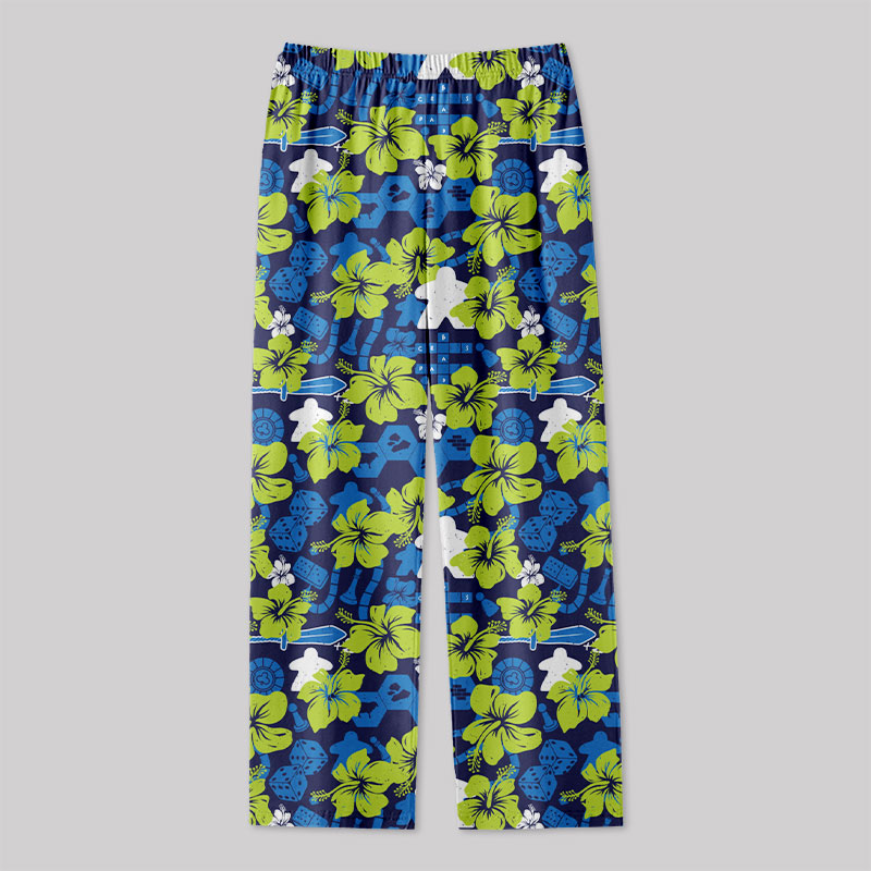 Board Game Hawaii Hibiscus Geek Loungewear Pants