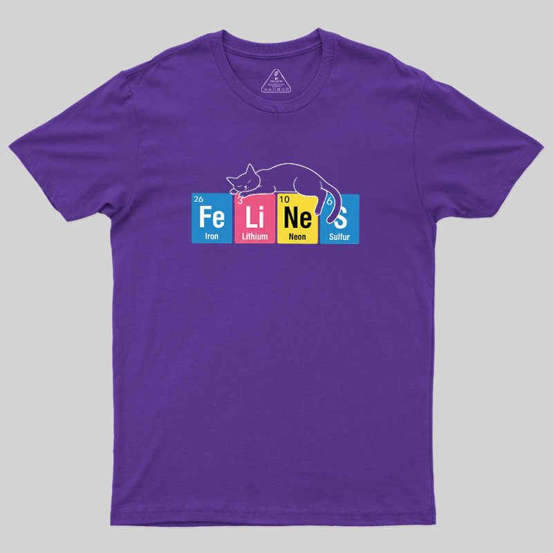 Felines Science Periodic Cat Geek T-Shirt