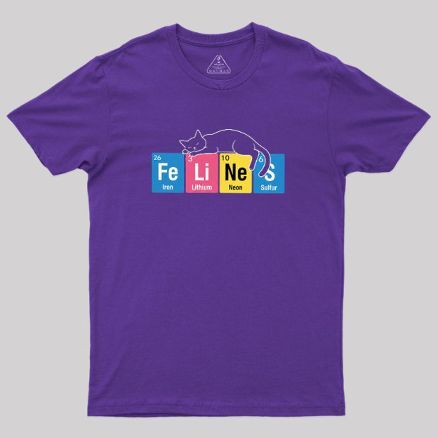 Felines Science Periodic Cat Geek T-Shirt
