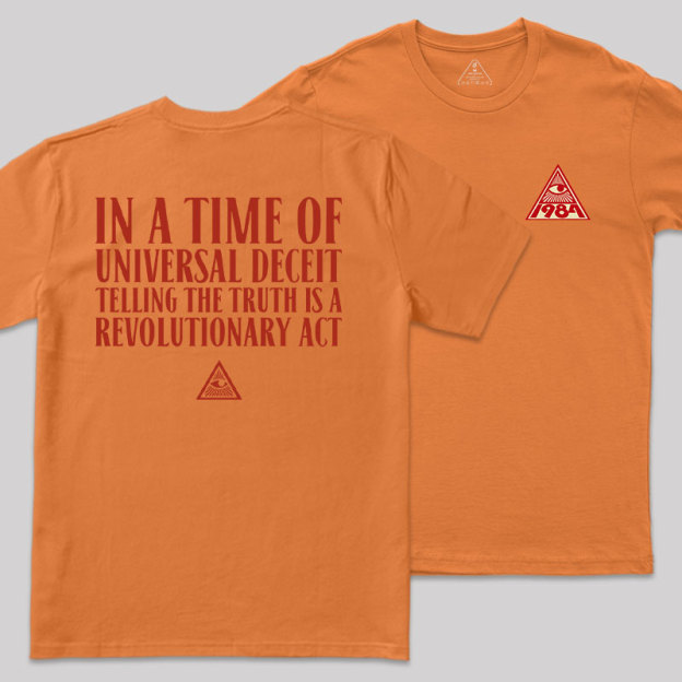 A Revolutionary Act Front and Back Printing Geek T-Shirt