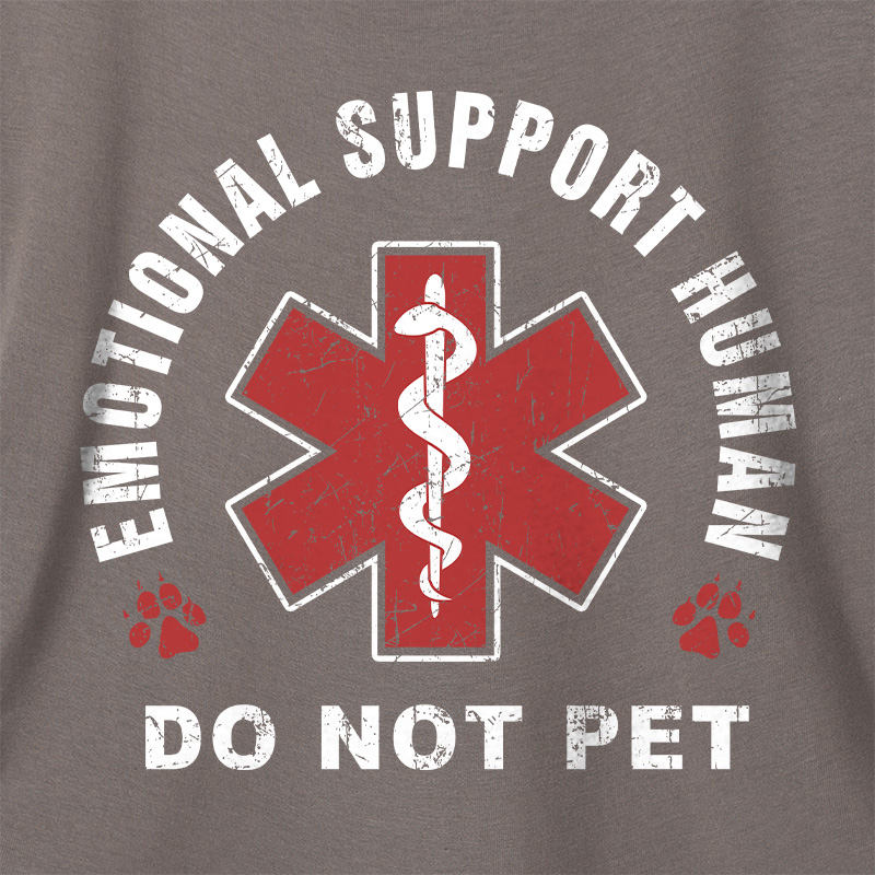 Emotional Support Human Geek Dolman Sleeve V-Neck Shirt