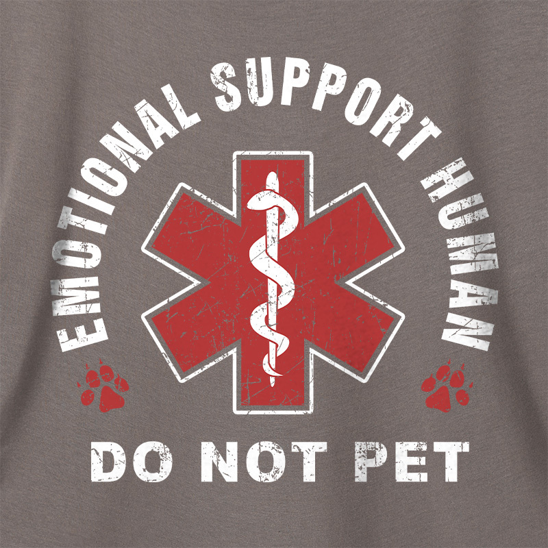 Emotional Support Human Geek Dolman Sleeve V-Neck Shirt