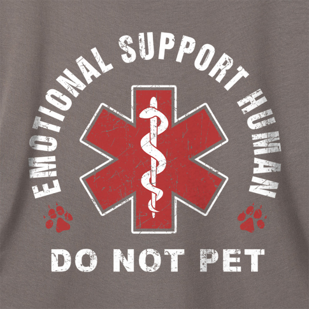 Emotional Support Human Geek Dolman Sleeve V-Neck Shirt