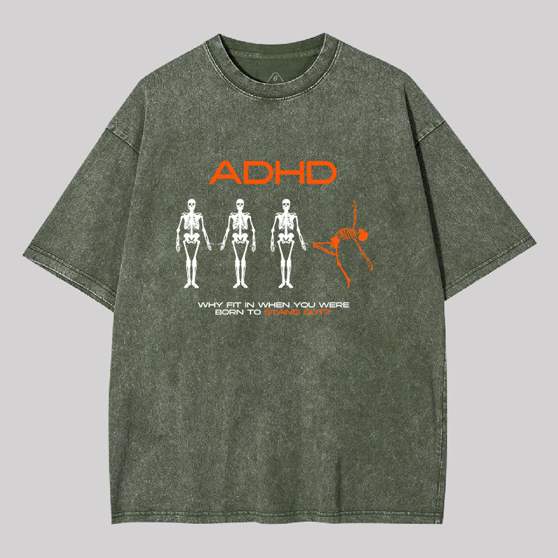ADHD AWARENESS  Geek Washed T-shirt
