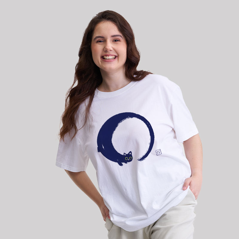 Enso Cat Geek T-Shirt