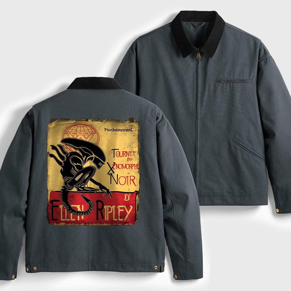 Tour of the Xenomorph Geek Canvas Work Jackets