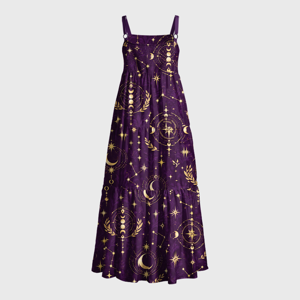 Myth & Tarot Geek Tiered Cami Maxi Dress