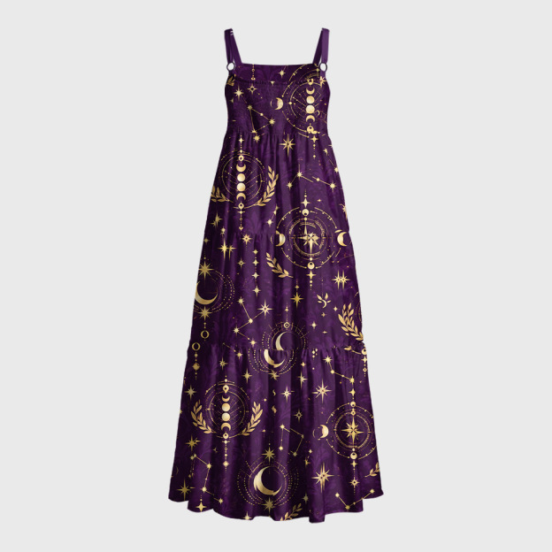 Myth & Tarot Geek Tiered Cami Maxi Dress