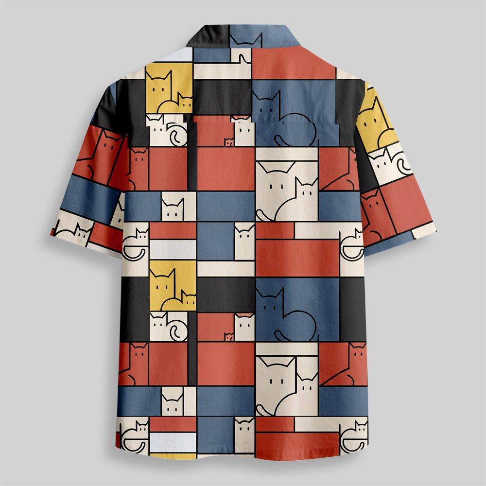 [Copy]Backrooms Wallpaper Button Up Pocket Shirt