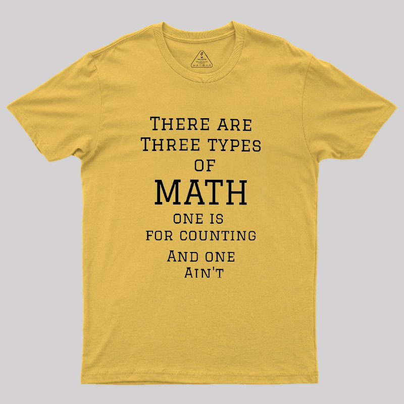Three Types Of Math Geek T-Shirt