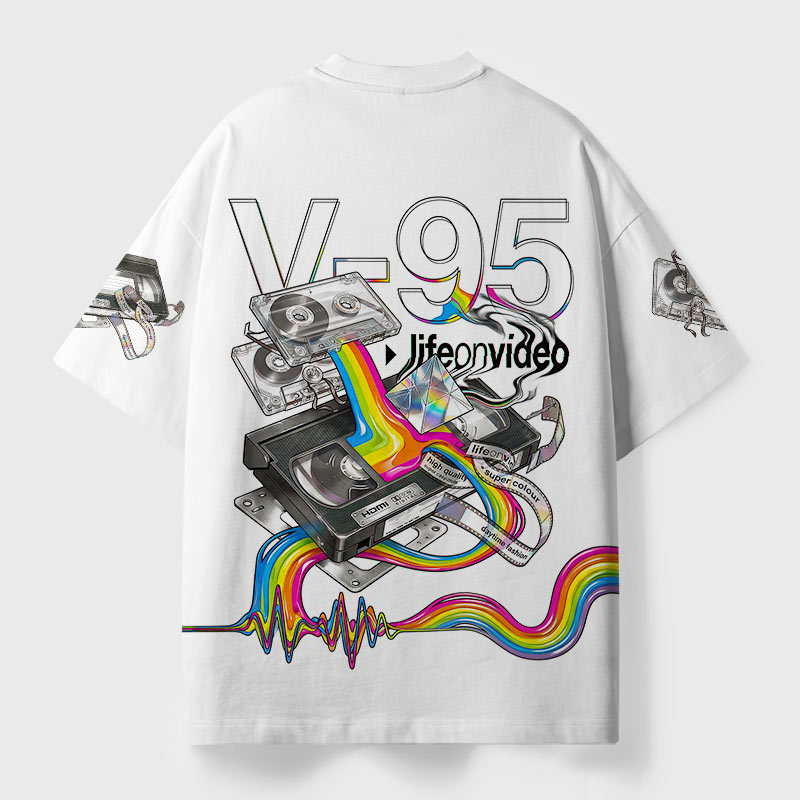 Signal Flow 95 Geek Eco Oversized Graphic Tees