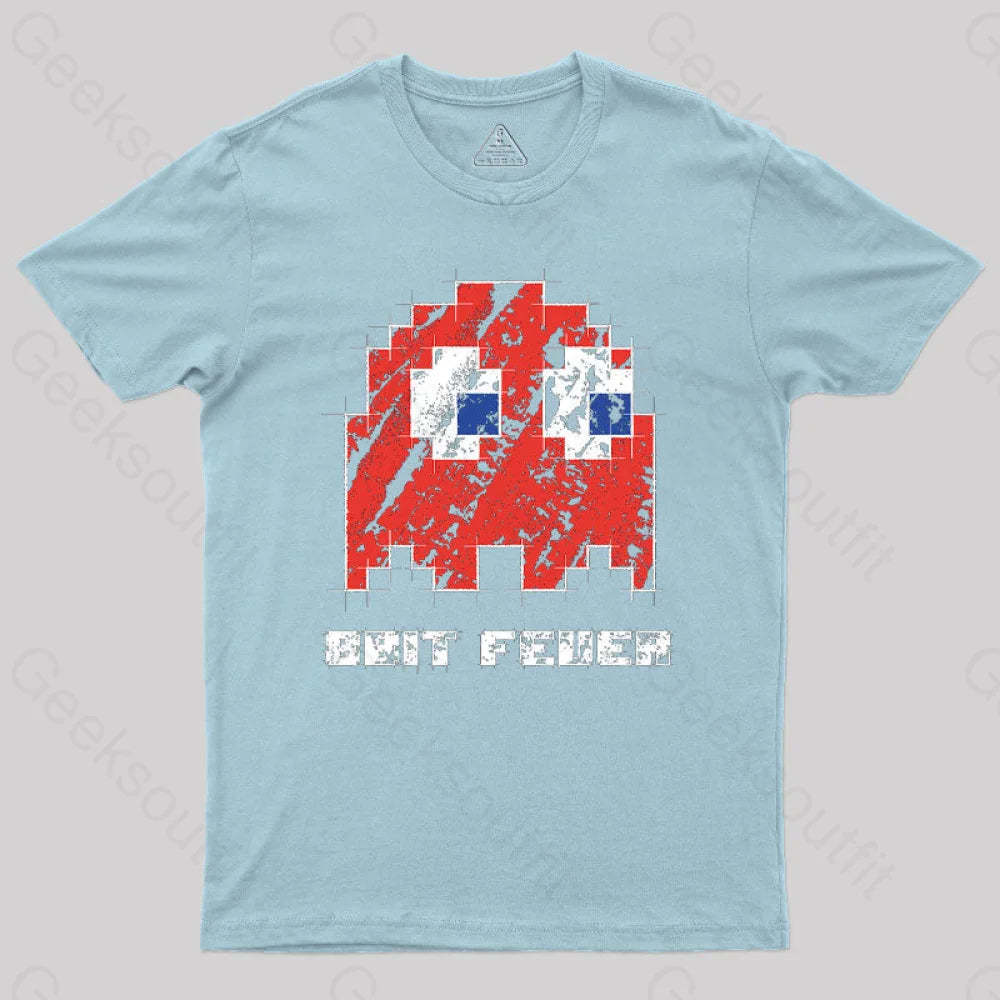 8Bit Fever Geek T-Shirt Light Blue / S