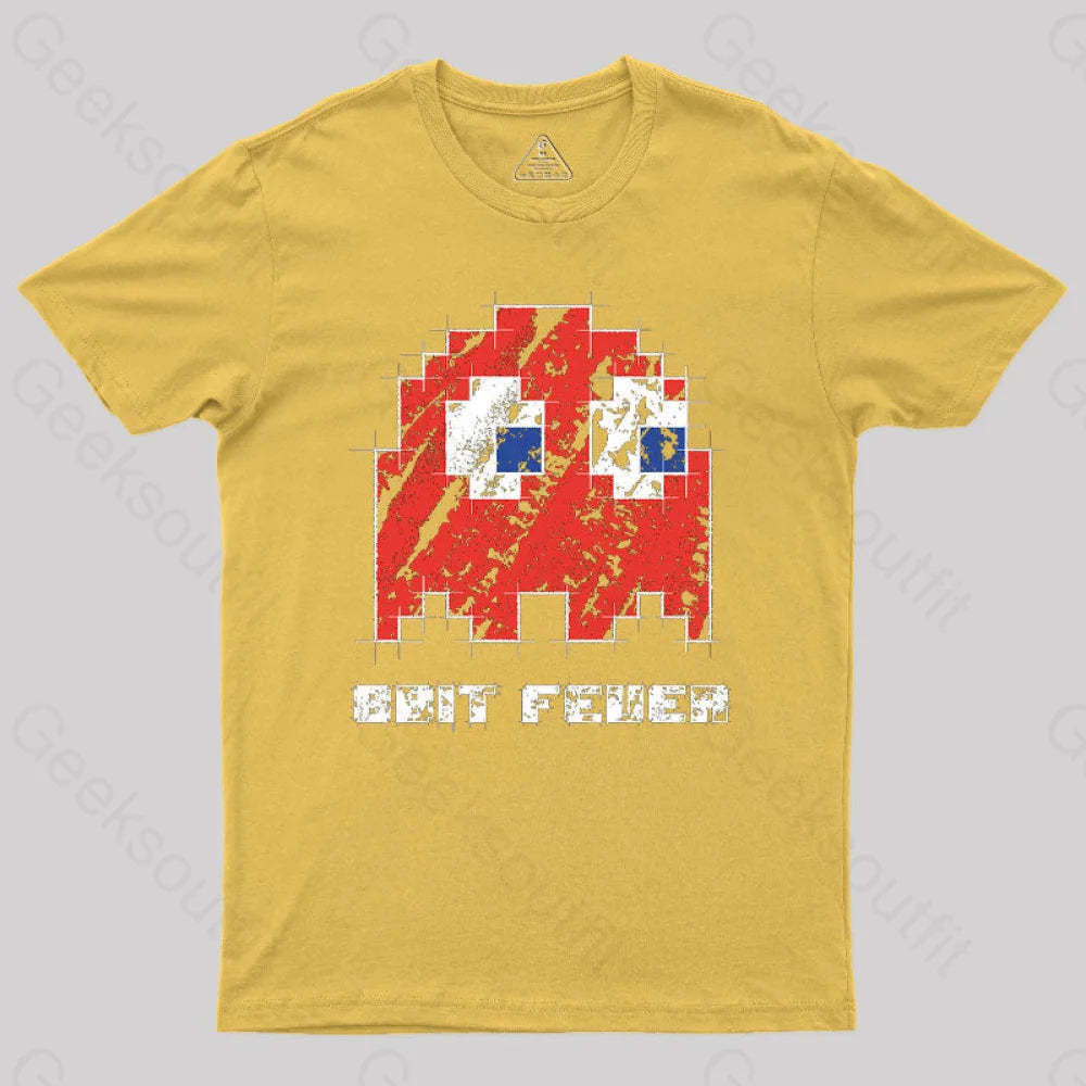 8Bit Fever Geek T-Shirt Yellow / S