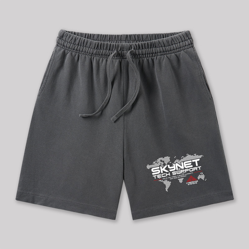 Skynet Tech Support Geeky Washed Shorts