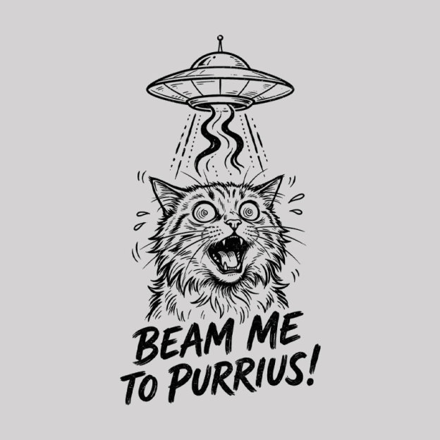 Beam Me To Purrius Geek T-Shirt