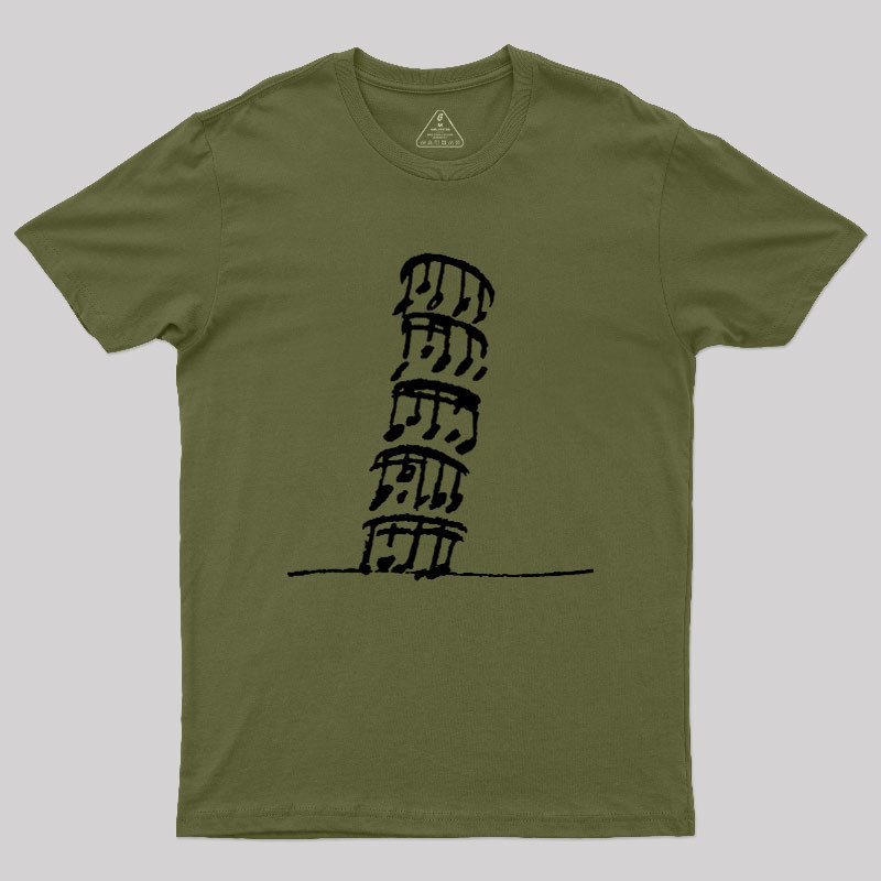 Stacked Music Notes Pun Geek T-Shirt