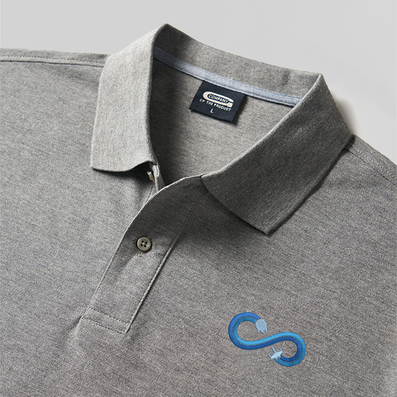 Infinite Loop Geek Embroidered Polo Shirts