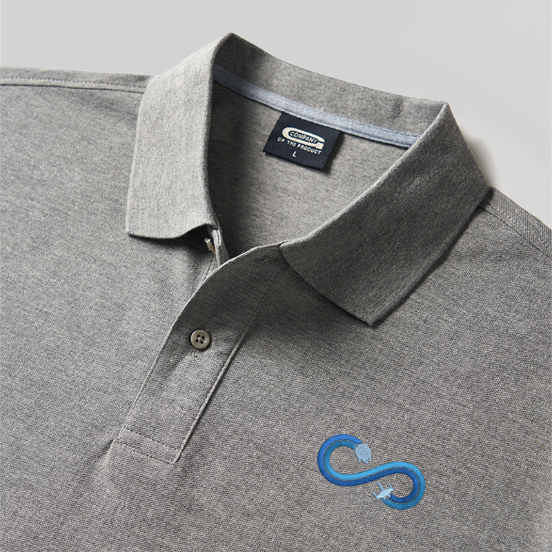 Infinite Loop Geek Embroidered Polo Shirts