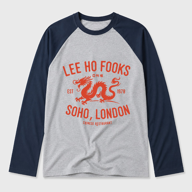 Lee Ho Fooks Vintage Resto Geek Retro Raglan Long-Sleeve Tee