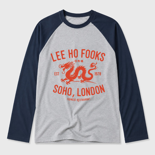 Lee Ho Fooks Vintage Resto Geek Retro Raglan Long-Sleeve Tee