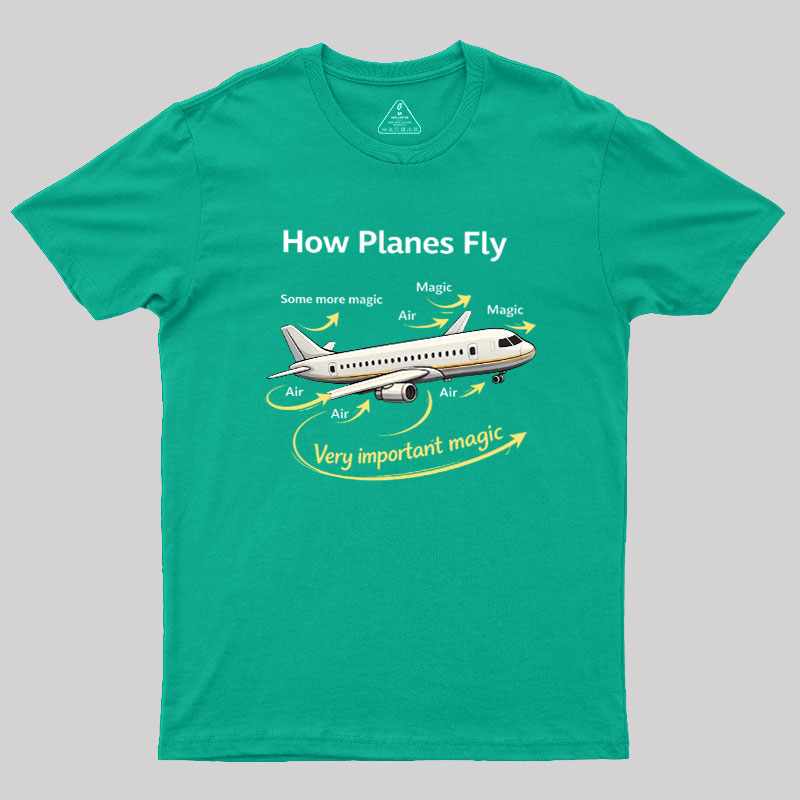 How Planes Fly Funny Aerospace Engineer Geek T-Shirt