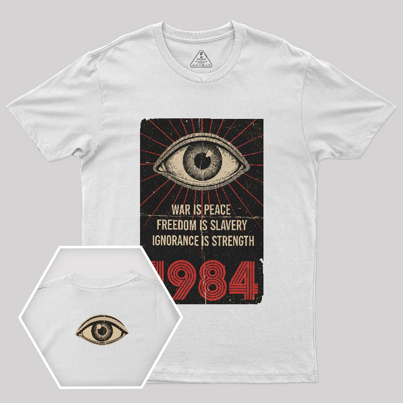 1984 Orwell Front and Back Printed T-Shirt